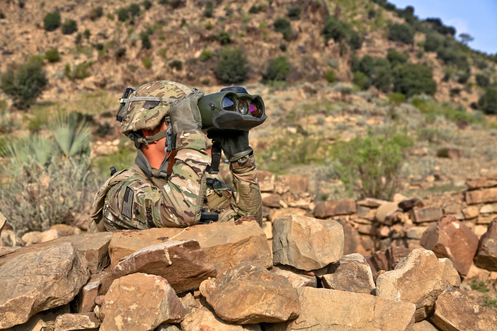 Soldier with Binoculars