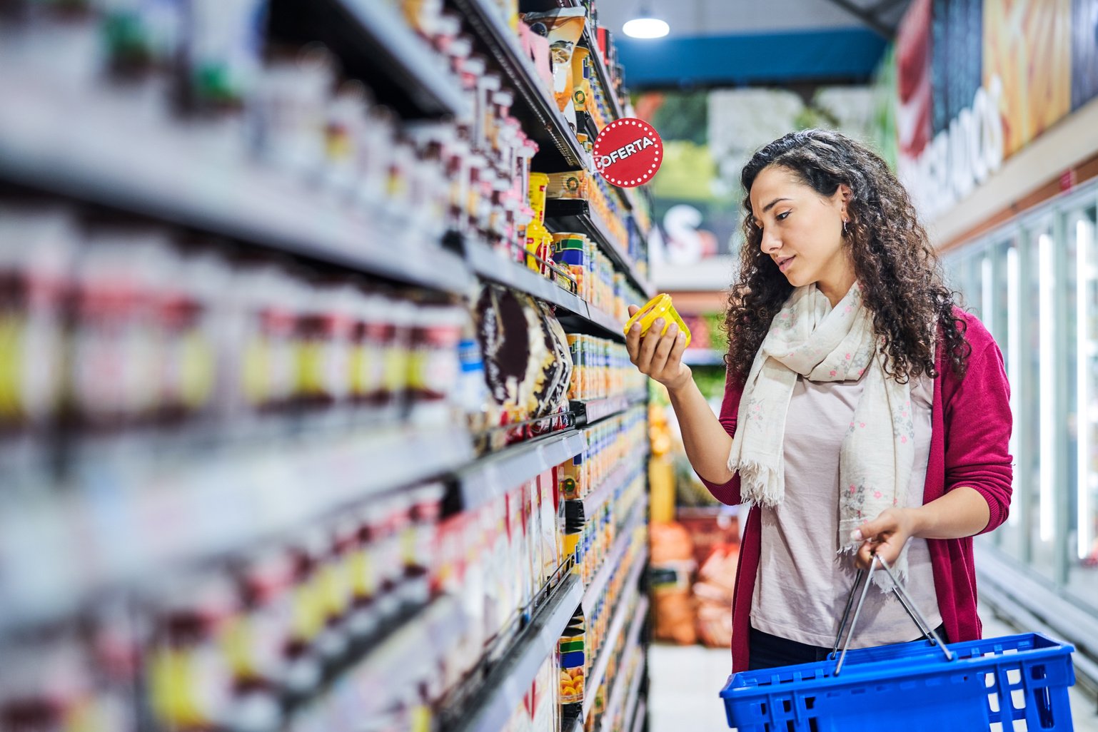 Female customer shopping in retail store